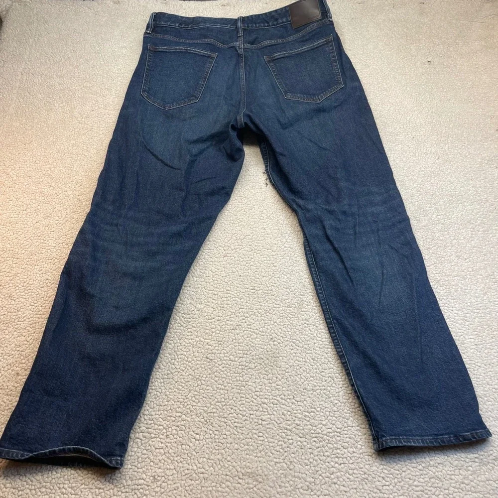 Bonobos Jeans Mens 35x30 Blue Denim Straight Leg Stretch Organic Cotton B6228